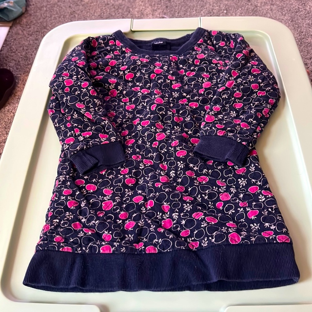 Baby Gap Print Sweater Dress 3T